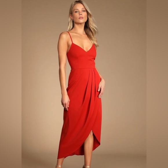 Lulus Dresses & Skirts - NWT Lulu’s Reinette Red Tulip Dress